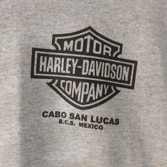 Size XL Gray Harley Davidson Cabo San Lucas Mexico Shirt - Picture 2 of 5